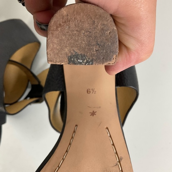 Splendid Black Ankle Strap Block Heel Sandals Size 6.5 - Picture 8 of 8